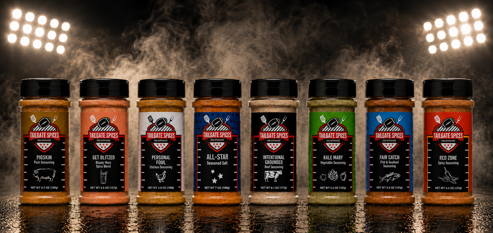 Tailgate Spices product lineup
